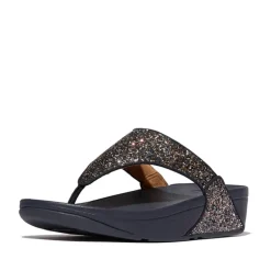 FitFlop Damen Lulu Mehrfarbig Glitzer Zehensteg Sandalen Midnight Navy Mix