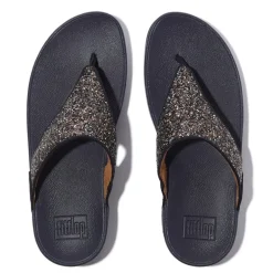 FitFlop Damen Lulu Mehrfarbig Glitzer Zehensteg Sandalen Midnight Navy Mix