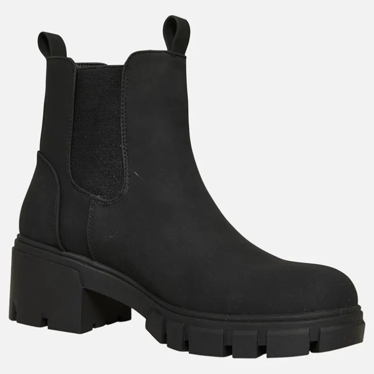 French Connection Damen Klobige Chelsea Stiefel Schwarz