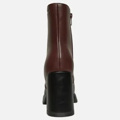 French Connection Damen Schuhe mit eckiger Spitze Absatz Burgunderrot