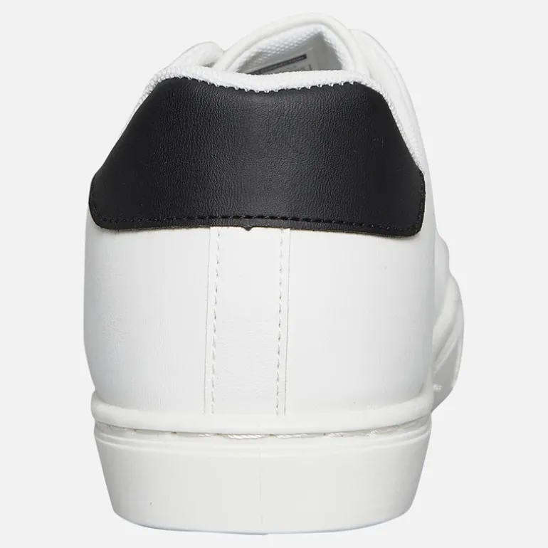 French Connection Herren Contrast Heel Tennis Sneaker Weiß