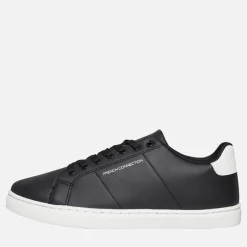 French Connection Herren Contrast Heel Tennis Sneaker Schwarz