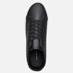 French Connection Herren Contrast Heel Tennis Sneaker Schwarz