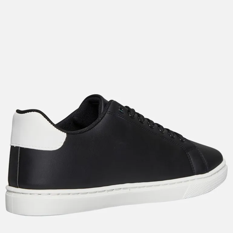 French Connection Herren Contrast Heel Tennis Sneaker Schwarz