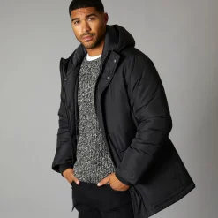 French Connection Herren Parka Jacke Schwarz