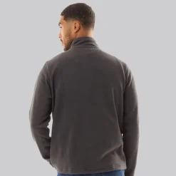 French Connection Herren 1/2 Reißverschluss Mikro Fleece Anthrazit Mel