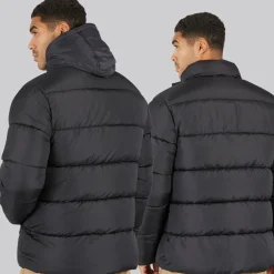 French Connection Herren Row Mid Fleece Jacke Schwarz