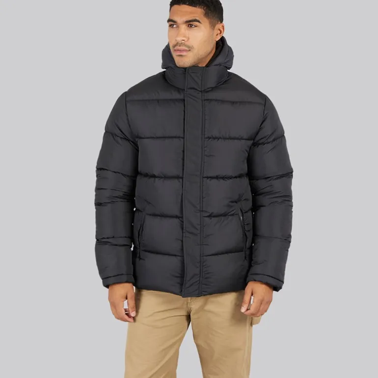 French Connection Herren Row Mid Fleece Jacke Schwarz