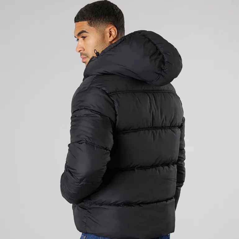 French Connection Herren Row Mittlere Jacke Schwarz