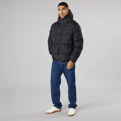 French Connection Herren Row Mittlere Jacke Schwarz