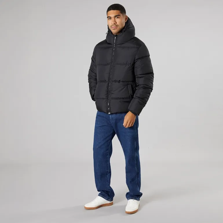 French Connection Herren Row Mittlere Jacke Schwarz