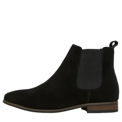 French Connection Herren Suede Chelsea Stiefeletten Schwarz