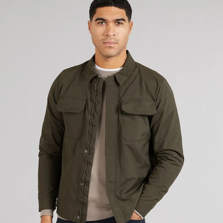 French Connection Herren Tech Overshirt Khaki