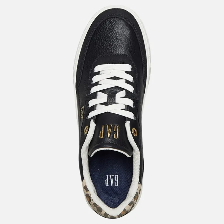 GAP Damen Waco Turnschuhe Black Leopard