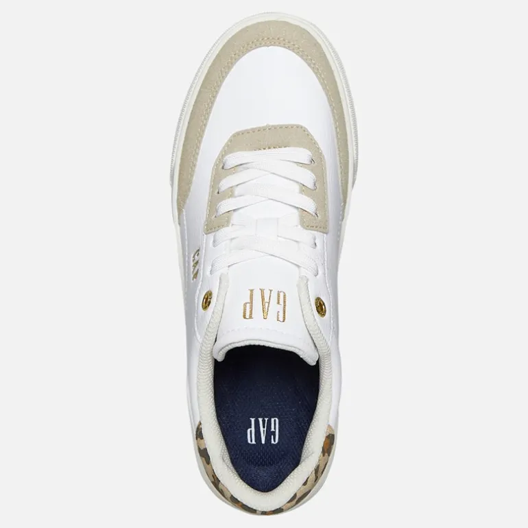 GAP Damen Waco Turnschuhe White Leopard