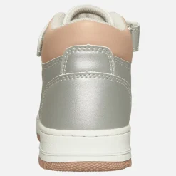 GAP Mädchen Boston Mid Sneaker Weiß Silber Rosa
