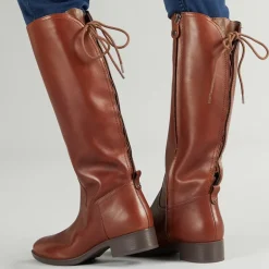 GEOX Damen Felicity Kniehohe Stretch Stiefel Braun