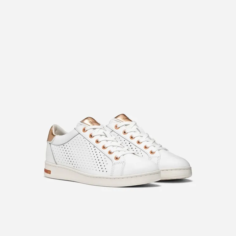 GEOX Damen Jaysen Turnschuhe Weiß/Peach