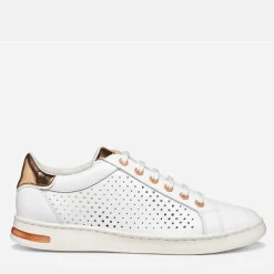 GEOX Damen Jaysen Turnschuhe Weiß/Peach