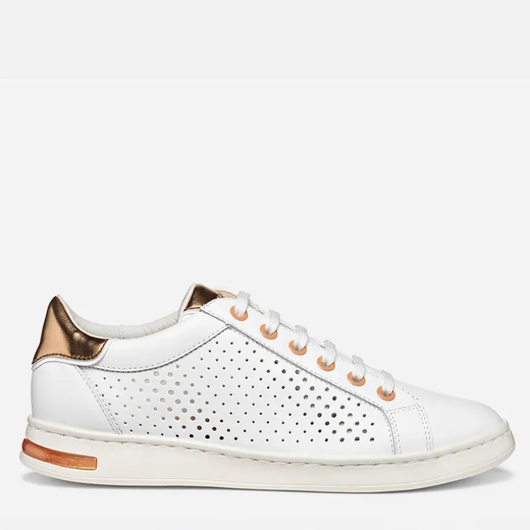 GEOX Damen Jaysen Turnschuhe Weiß/Peach