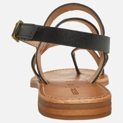 GEOX Damen Maddalusia Sandalen flach Schwarz / Weiß