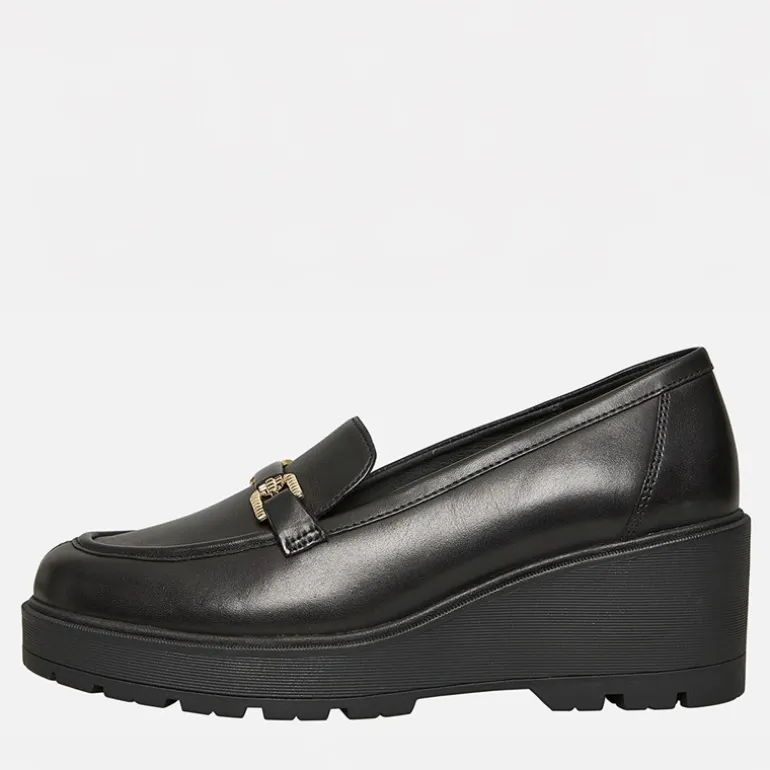 GEOX Damen Mierelle Keilabsatz Slipper Schwarz