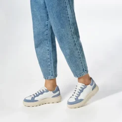 GEOX Damen Spherica EC4.1 Turnschuhe Weiß/Hellblau Weiß/Lt Blue