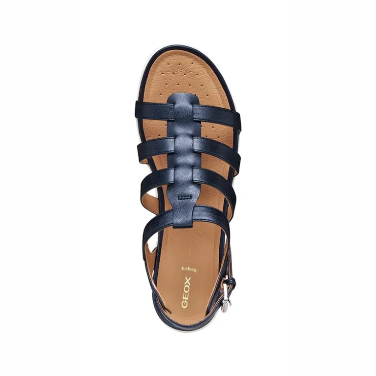 GEOX Damen Vega Fischer Sandalen Dunkelblau Jeans Dk Jeans