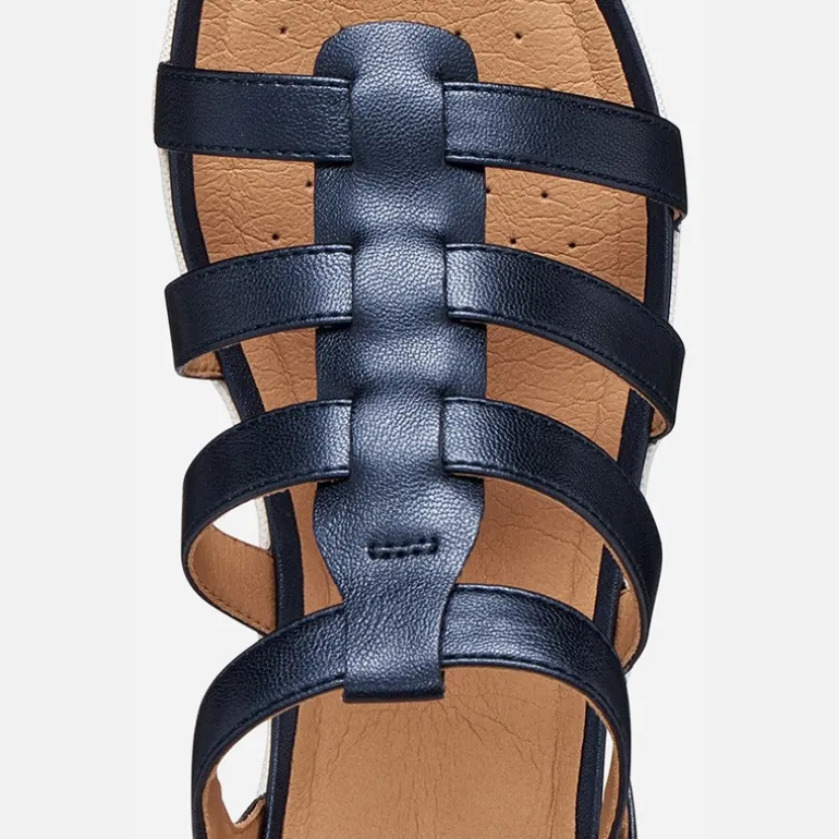 GEOX Damen Vega Fischer Sandalen Dunkelblau Jeans Dk Jeans