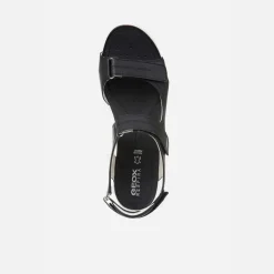 GEOX Damen Vega Sandalen Schwarz
