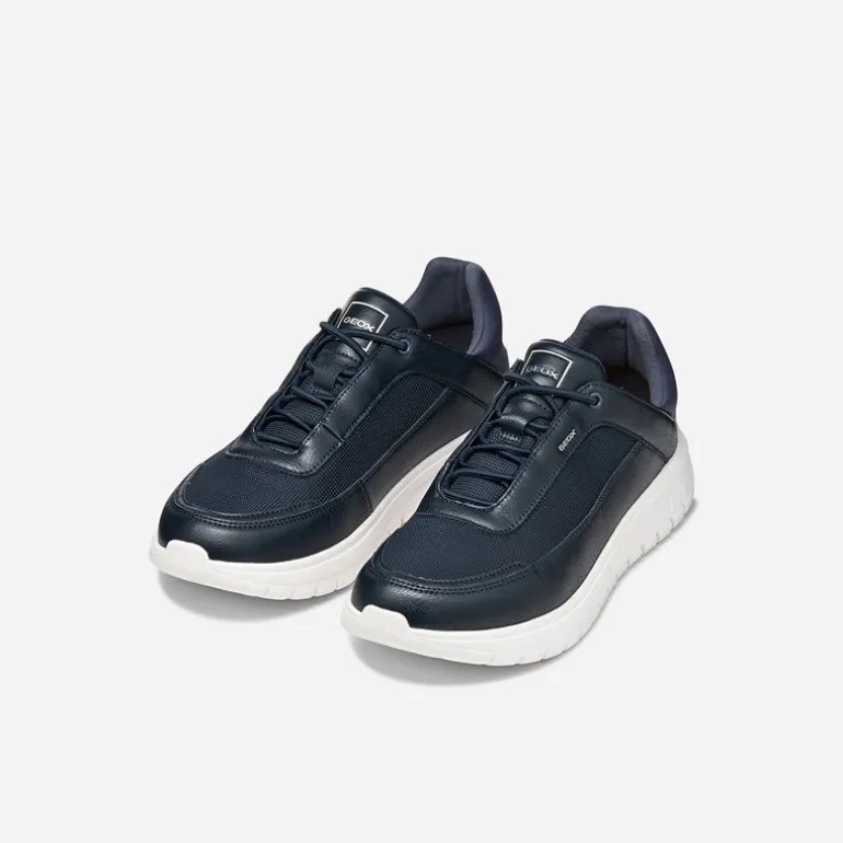 GEOX Herren Flextride R Turnschuhe Navy/Off White