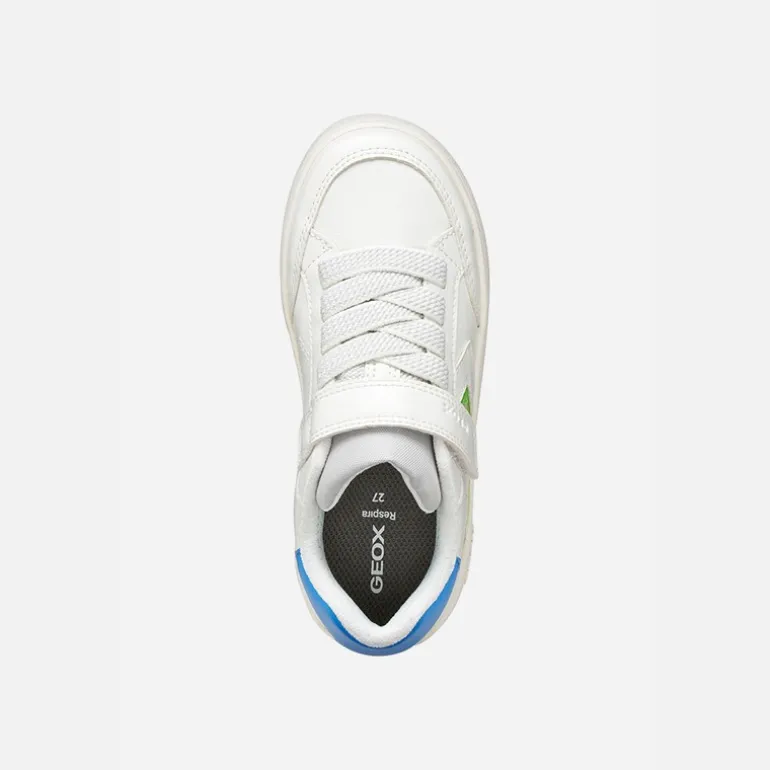 GEOX Junge Eclyper Turnschuhe Weiß/Hellgrün Weiß/Lt Green