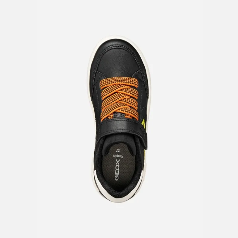 GEOX Junior Junge Eclyper Sneaker Schwarz/Orange