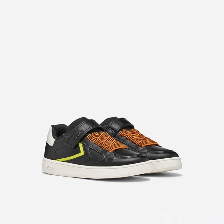 GEOX Junior Junge Eclyper Sneaker Schwarz/Orange