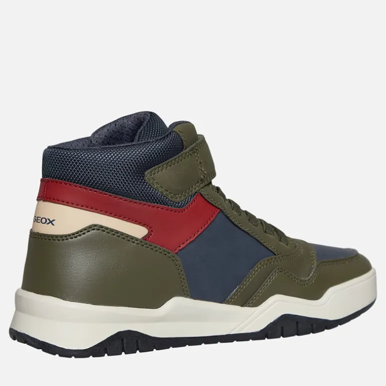 GEOX Junior Junge Perth Hi Top Sneaker Military/Navy