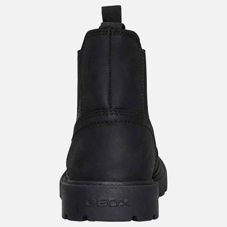 GEOX Junior Junge Shaylax Chelsea Stiefel Schwarz