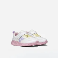 GEOX Junior Mädchen Sprintye Trainers Weiß/Rosa