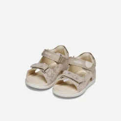 GEOX Kleinkind Mädchen Macchia Sandalen Beige/Platinum