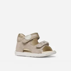 GEOX Kleinkind Mädchen Macchia Sandalen Beige/Platinum