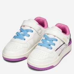 GEOX Kleinkind Mädchen Washiba Turnschuhe Weiß/Dunkelviolett Weiß/Dk Purple