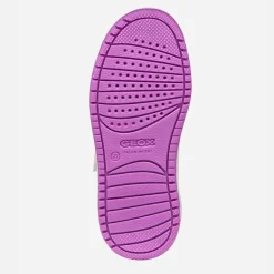 GEOX Kleinkind Mädchen Washiba Turnschuhe Weiß/Dunkelviolett Weiß/Dk Purple