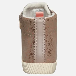 GEOX Mädchen Junior Mirroless Reißverschluss Hi Top Sneaker Dark Beige