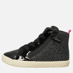 GEOX Mädchen Mirroless Reissverschluss Hi Top Turnschuhe Schwarz