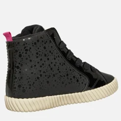 GEOX Mädchen Mirroless Reissverschluss Hi Top Turnschuhe Schwarz