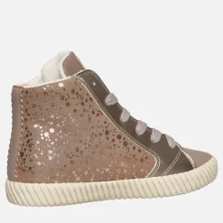 GEOX Mädchen Mirroless Reißverschluss Hi Top Turnschuhe Dark Beige