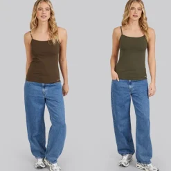 G-STAR Damen 2er-Pack Unterhemden Forest Night/Wren