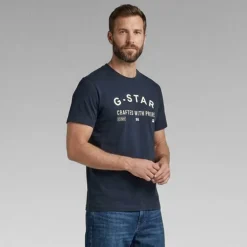 G-STAR Herren Brust Logo T Shirt Salute