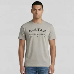 G-STAR Herren Brust Logo T Shirt Grau