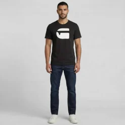 G-STAR Herren Logo Slim T Shirt Schwarz