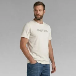 G-STAR Herren Slim T-Shirt Whitebait